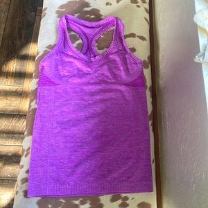 Workout, racer back, lavender top